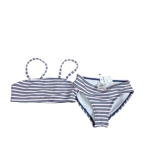 Art Class Pink Stripe 2 Piece Swimsuit Girls XS